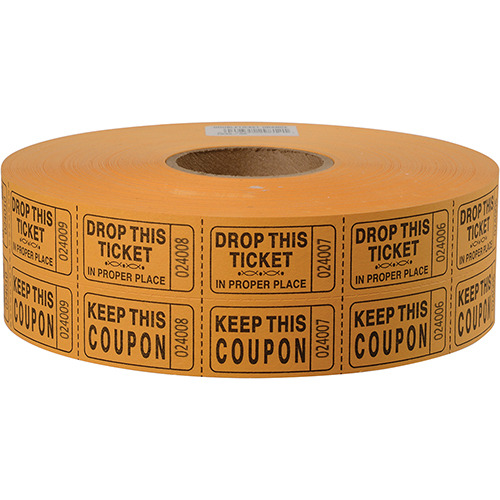 US Toy TA39-09 Double Ticket Roll, Orange