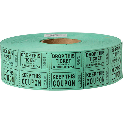 US Toy TA39-10 Double Ticket Roll, Green