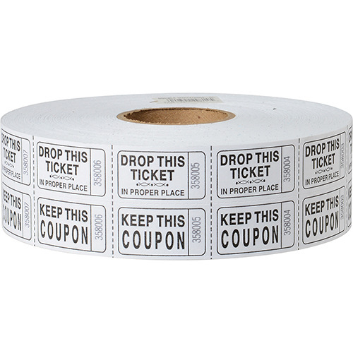 Double Ticket Roll, White