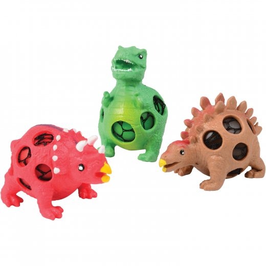 2.3 oz Squeeze Mesh Ball Dinos Toy