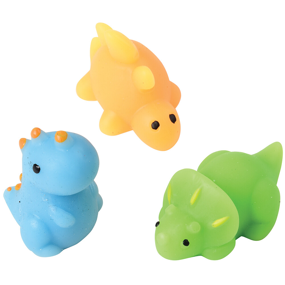 Mini Dinosaur Squishy - Assorted Colors - Pack of 12 - Fun Interactive Toy