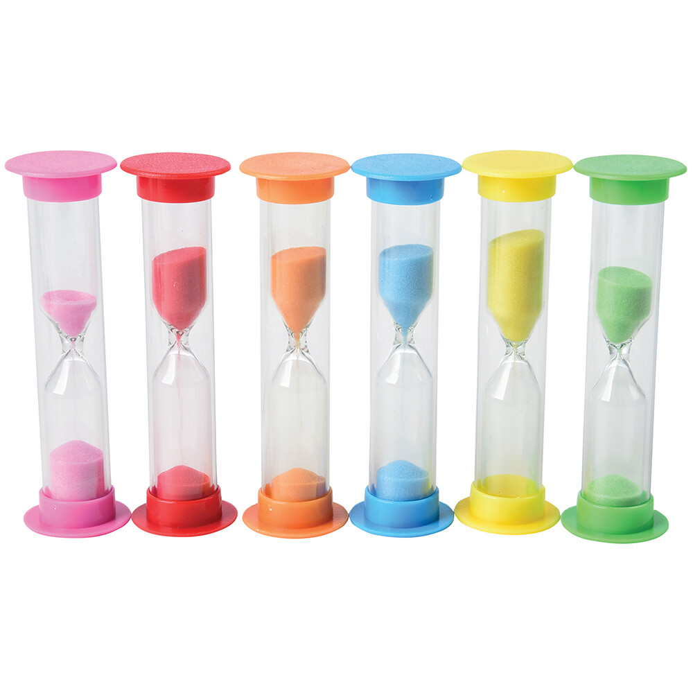 3 Minute Sand Timer - Multi-Colored - 24 Piece Set - Engaging Activity Tool