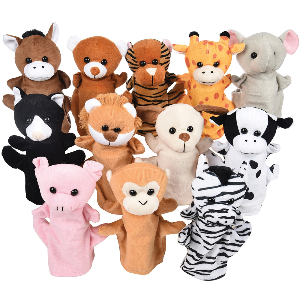 Animal Hand Puppet - 24 Piece