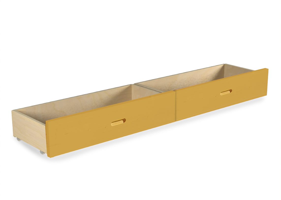 Picture of Be Kids 4522528 37.25 in. Under Drawer on Rollers, Yellow - Set of 2