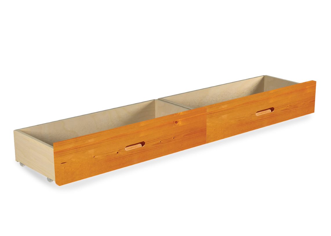 Picture of Be Kids E4522508 37.25 in. Under Drawer on Rollers, Oak - Set of 2