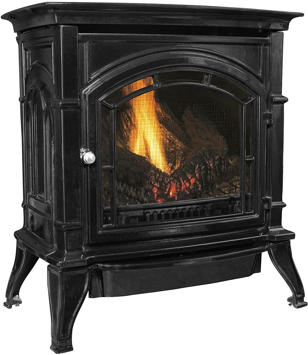1000 sq ft. Vent-Free Liquid Propane Gas Stove, Black
