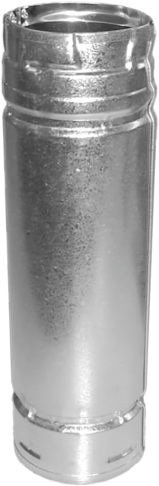 SD3136-A 4 x 36 in. Stainless Steel Straight Stove Pipe, Silver