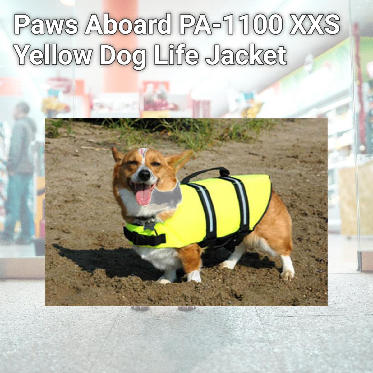 Picture of Paws Aboard PA-1100 XXS Yellow Dog Life Jacket