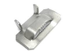 Ear-Lokt Buckle, 304 Stainless Steel, 3/8" Width, PK100
