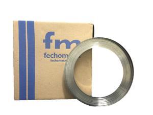 Steel Strapping, 3/8 in W, 0.025 in Thick, 100 ft L, 304 Stainless Steel