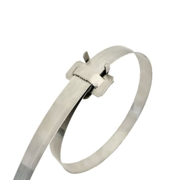 Picture of Fechometal USA CRP3081270508N 0.5 x 0.030 x 20 in. Stainless Steel 304 Fast Band with Ear-Lokt Buckle, 25 Per Box