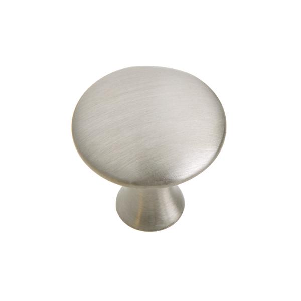 Charlton Brushed Nickel Cabinet Knob  1.2 inch Diameter