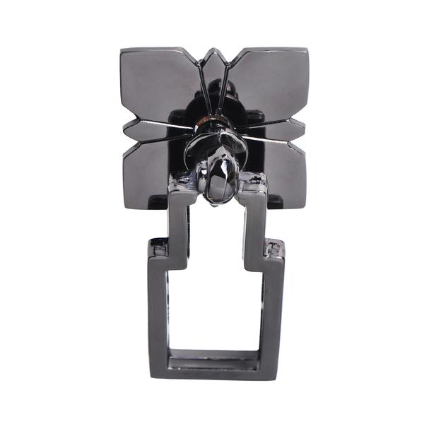 Steffi Drop Ring Cabinet Hardware  Weathered Nickel Finish
