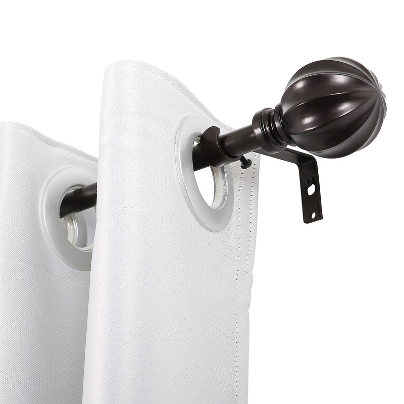 48-86 in. Curtain Rod with Decorative Ball Finial - Bronze