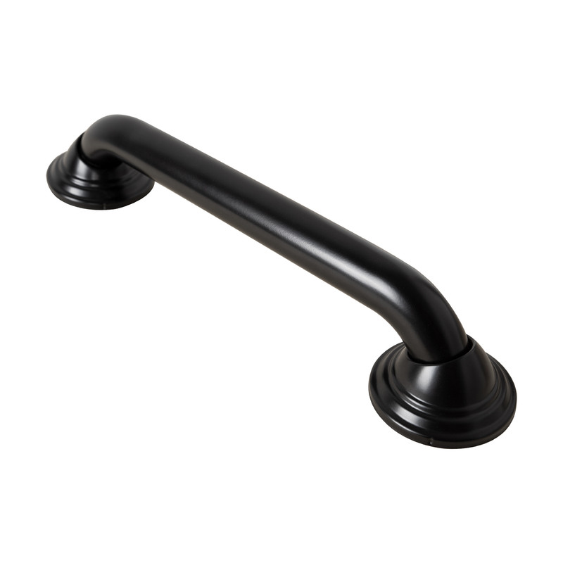 12 in.  Decorative Shower Safety Grab Bar - Black