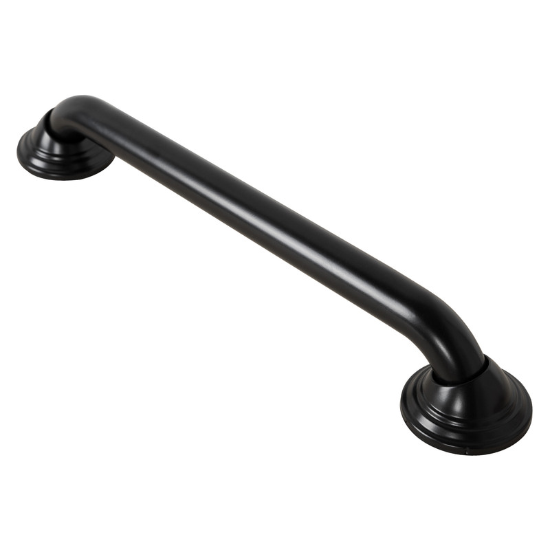 16 in.  Decorative Shower Safety Grab Bar - Black