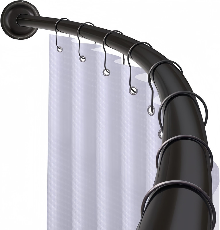 72 in.  Aluminum Curved Rod - Black