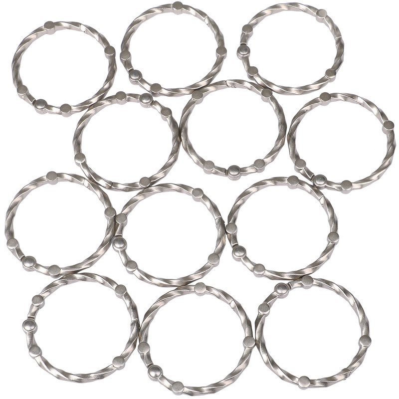 Picture of Utopia Alley HK5BN Eternity Never Rust Rustproof Zinc Shower Curtain Rings for Bathroom Shower Rods Curtains&#44; Brushed Nickel - Set of 12