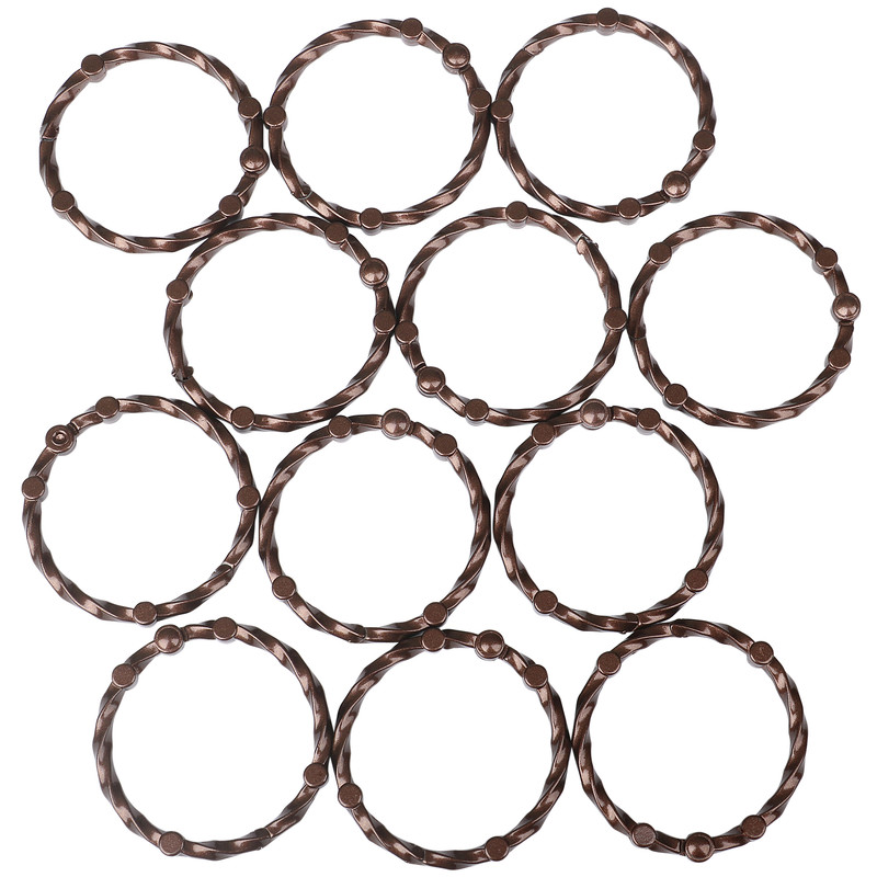 Picture of Utopia Alley HK5RB Eternity Never Rust Rustproof Zinc Shower Curtain Rings for Bathroom Shower Rods Curtains&#44; Oil Rubbed Bronze - Set of 12