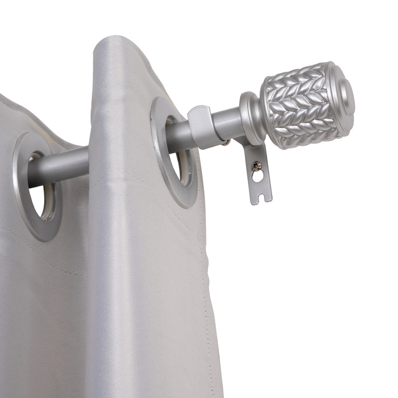0.75 in. Curtain Rod for 28-48 in. Windows, Nickel