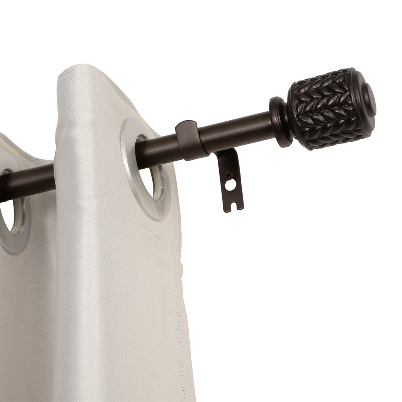 0.75 in. Curtain Rod for 48-86 in. Windows, Oil Rubbed Bronze