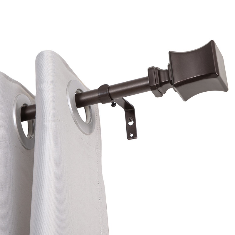 0.75 in. Curtain Rod for 48-86 in. Windows, Oil Rubbed Bronze