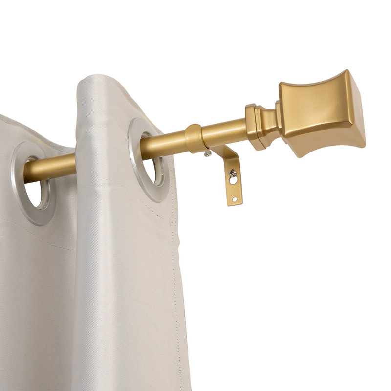 0.75 in. Curtain Rod for 48-86 in. Windows, Gold