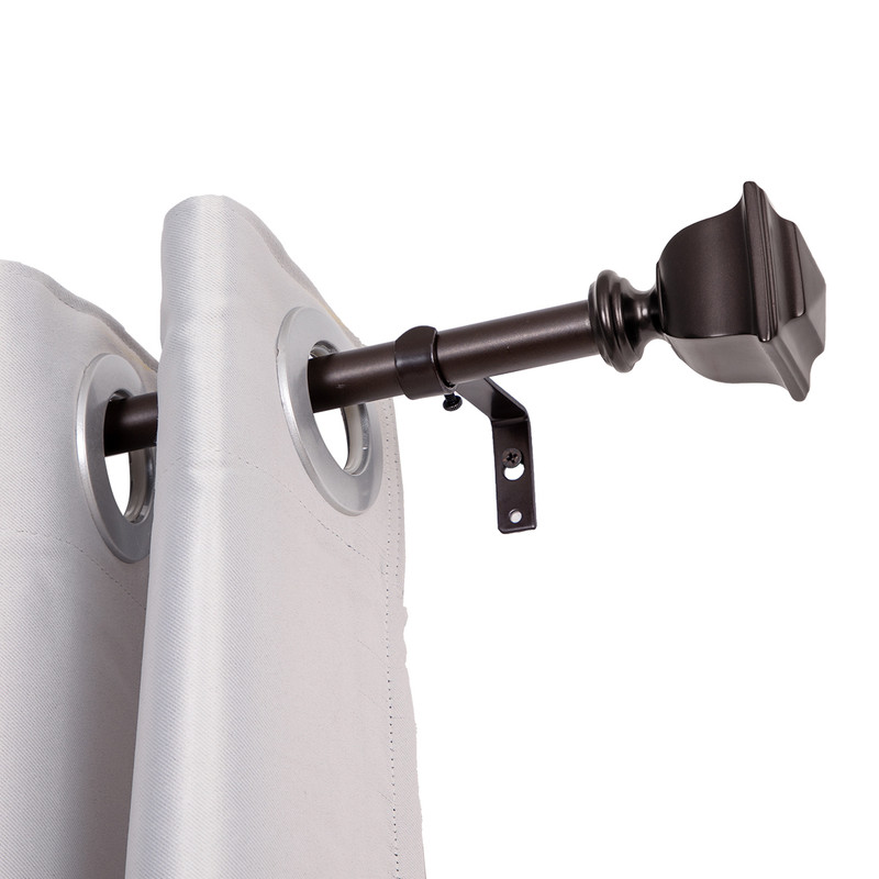 0.75 in. Curtain Rod for 48-86 in. Windows, Oil Rubbed Bronze