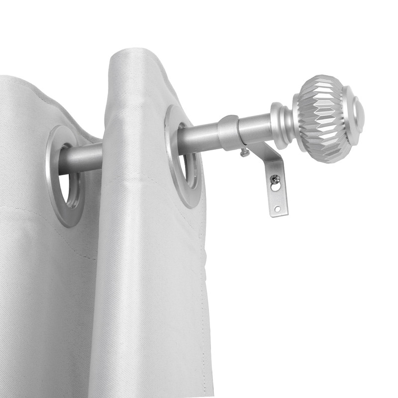 0.75 in. Curtain Rod for 48-86 in. Windows, Nickel