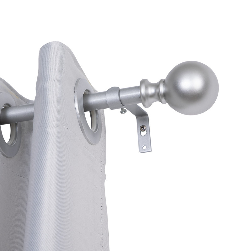 0.75 in. Single Decorative Drapery Adjustable Curtain Rods for Windows 48 to 86 in. - Nickel