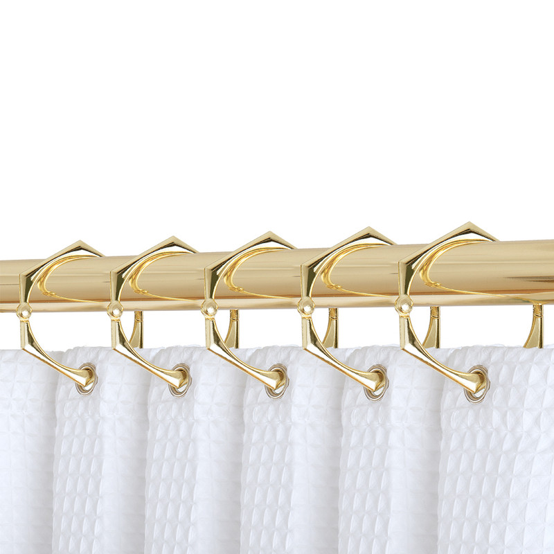 Picture of Utopia Alley HK9GD 2.5 x 2.7 in. Rustproof Zinc Shower Curtain Hooks Rings for Bathroom&#44; Gold - Set of 12