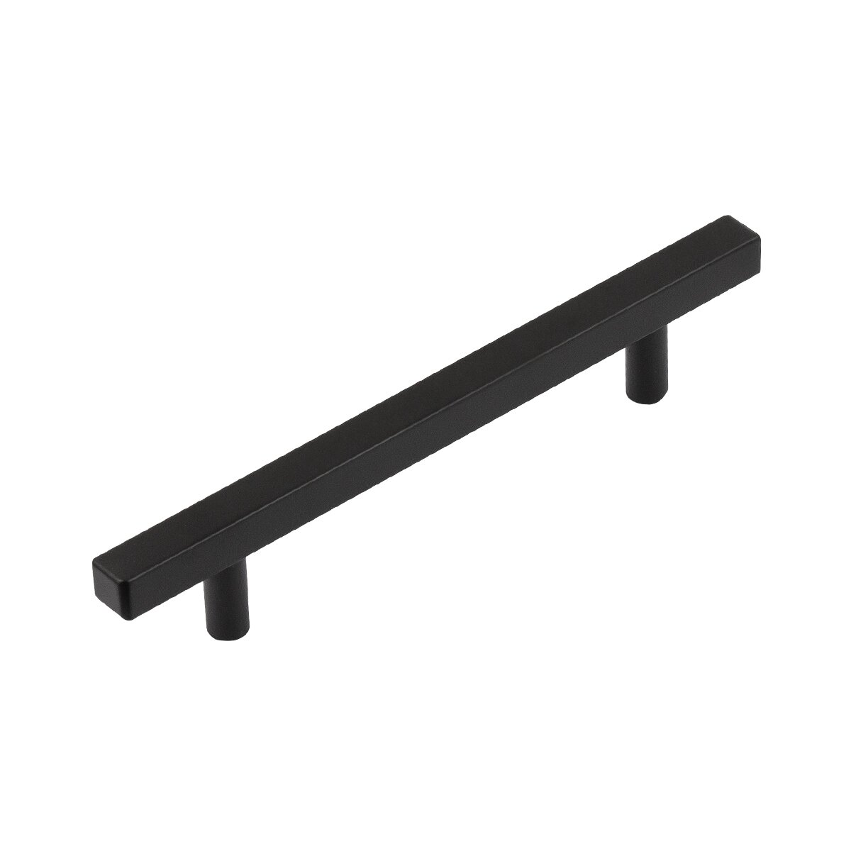 5 in. Center to Center Stainless Steel Cabinet Pull, Matt Black