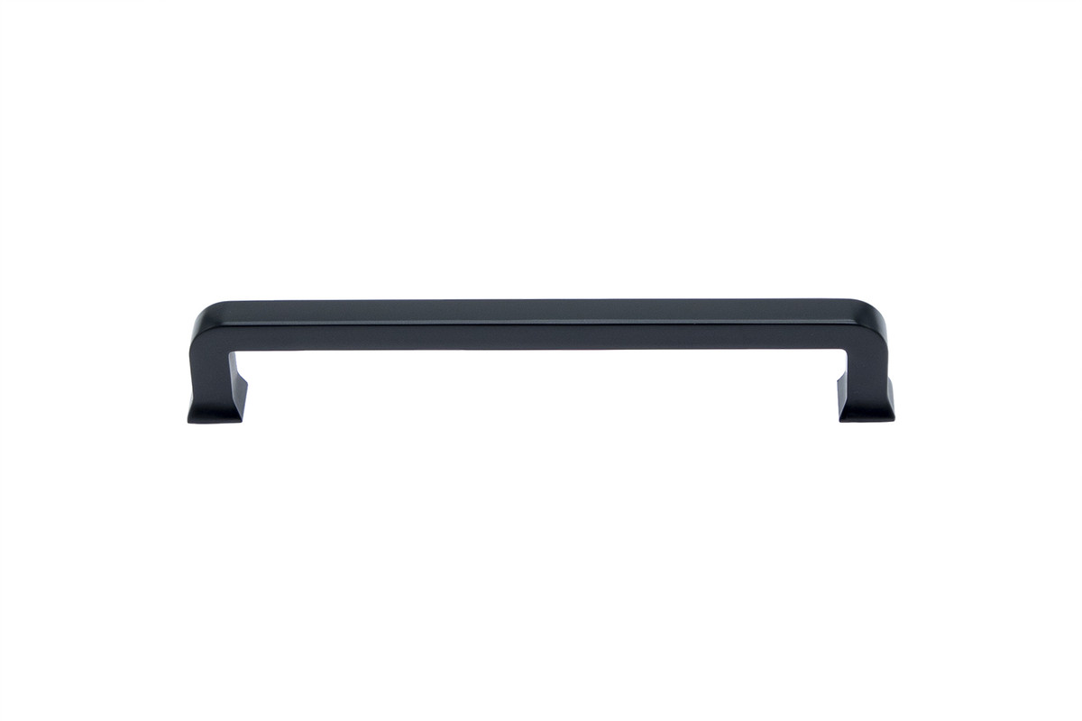 6.3 in. Center to Center Zinc Cabinet Pull, Matt Black