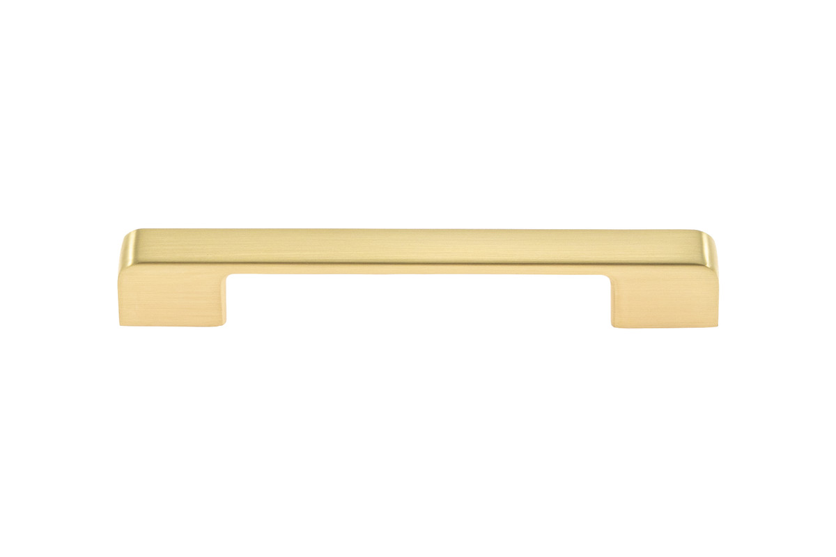5 in. Center to Center Zinc Cabinet Pull, Brushed Brass