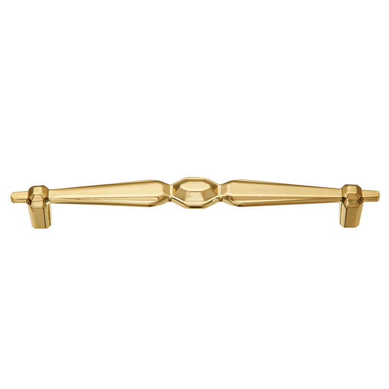 6.3 in. Center to Center Zinc Cabinet Pull, Polished Gold