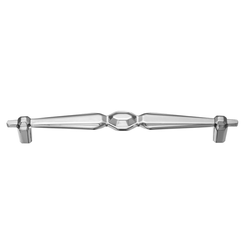 6.3 in. Center to Center Zinc Cabinet Pull, Polished Chrome