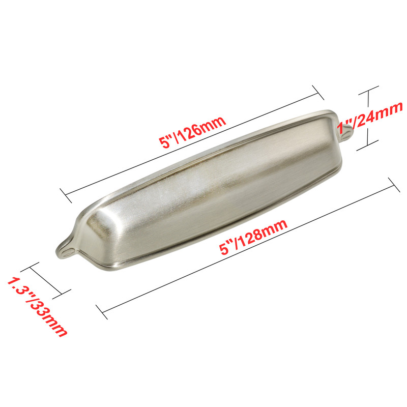 5 in. Center to Center Nicholas Cabinet Pull, Brushed Nickel - Pack of 10