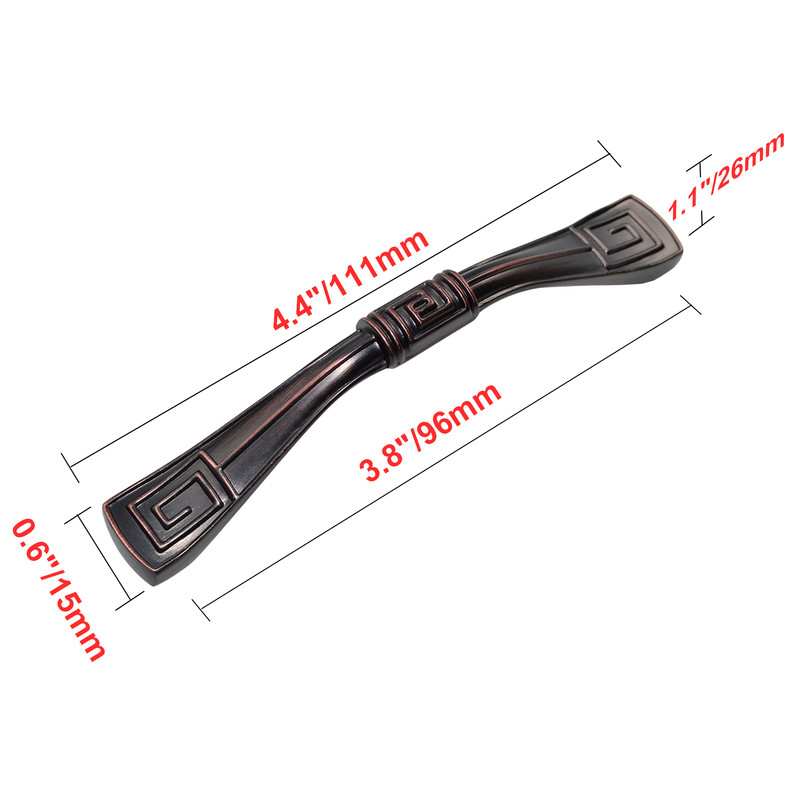 3.75 in. Center to Center Trieste Cabinet Pull Handle, Oil Rubbed Bronze - Pack of 10