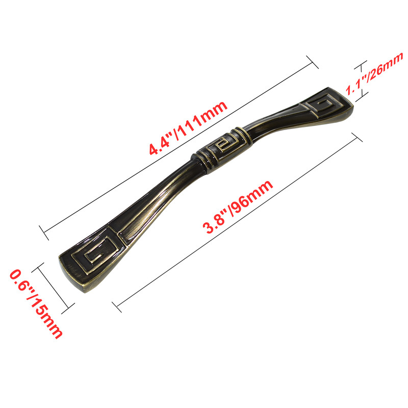 3.75 in. Center to Center Trieste Cabinet Pull, Antique Brass - Pack of 5