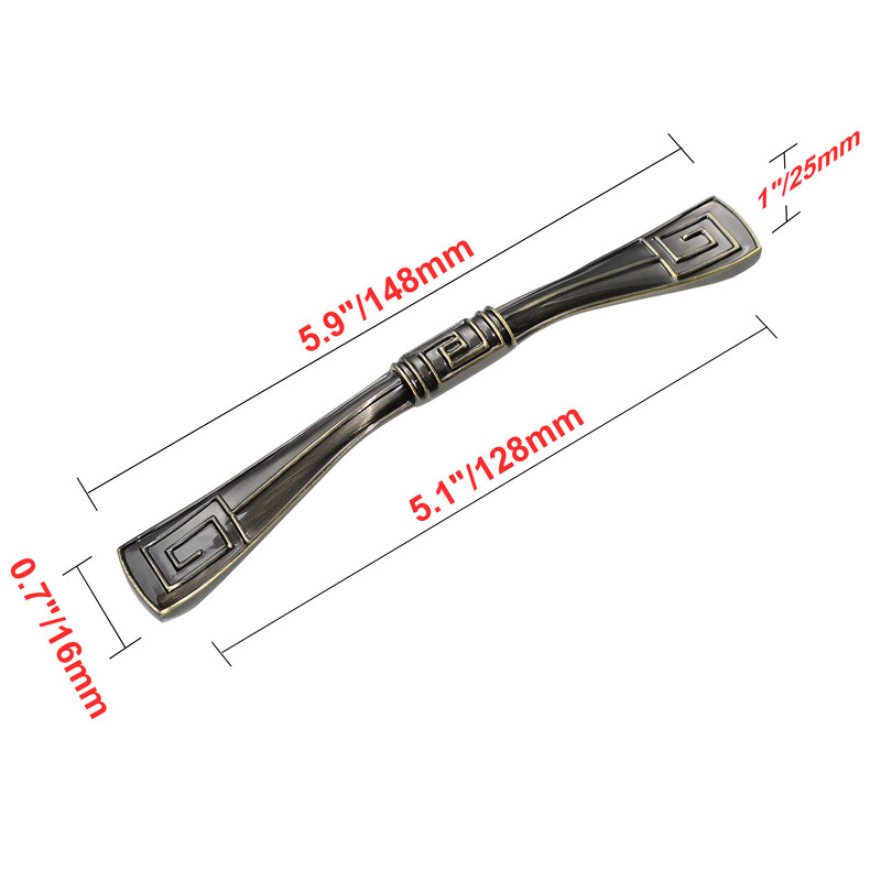 5 in. Center to Center Trieste Cabinet Pull, Antique Brass - Pack of 5