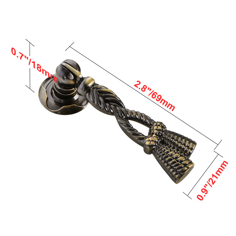 2.7 in. Draper Cabinet Pull, Antique Brass - Pack of 25