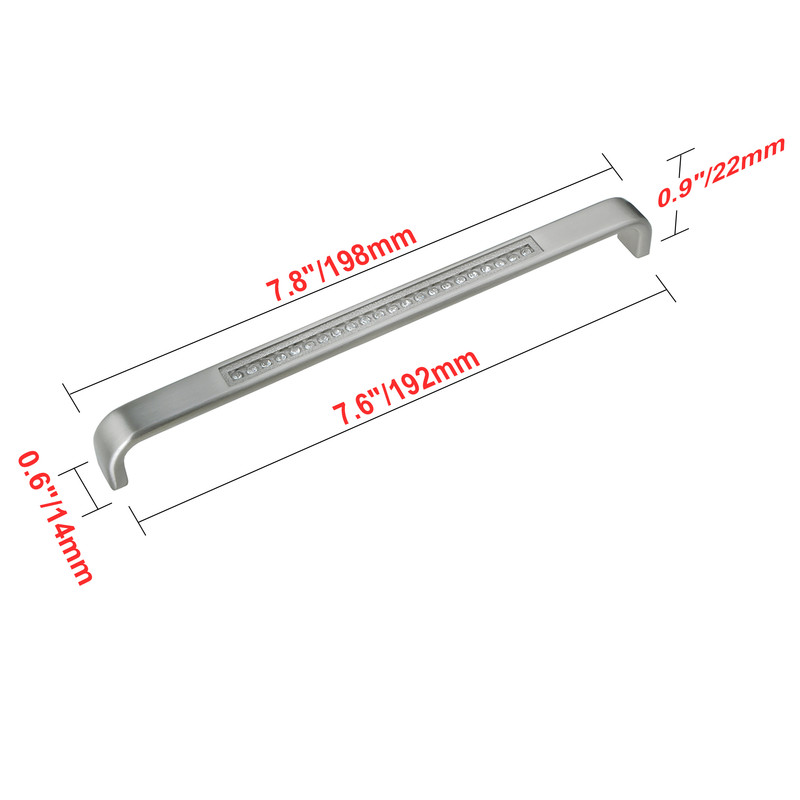 7.5 in. Center to Center Gleam Cabinet Pull, Brushed Nickel - Pack of 25