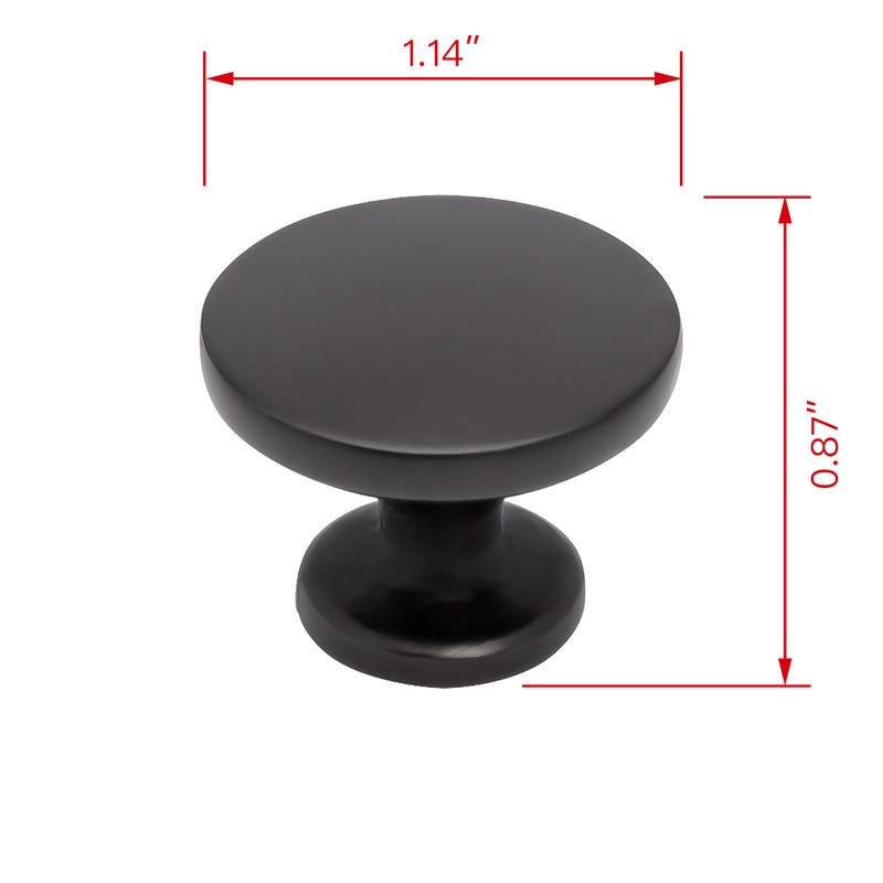 HW358BK Emme Black Ring Cabinet Pull, 1.14 in. Dia. - Pack of 10