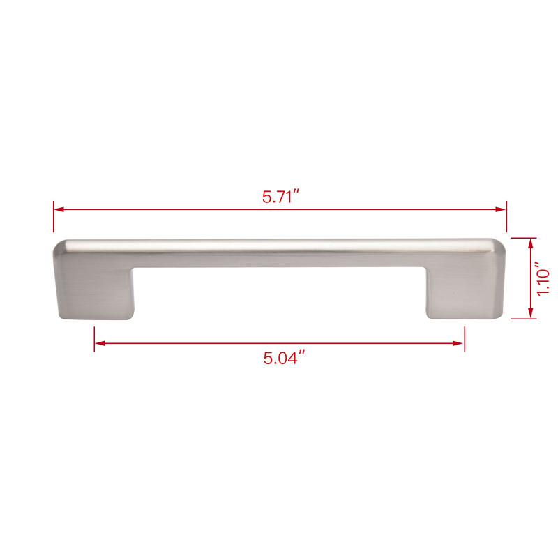 HW367BN Taylor Cabinet Pull Handle, Brushed Nickel, 5 in. Center to Center - Pack of 5
