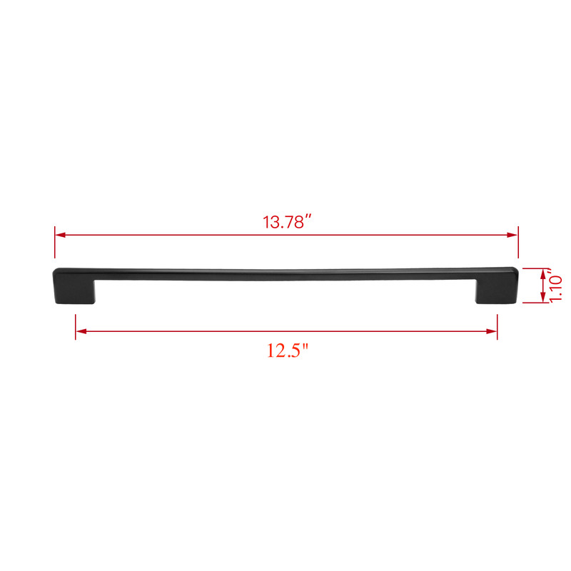 Taylor Cabinet Pull Handle, matt black 12.5 in. Center To Center, 10 pack