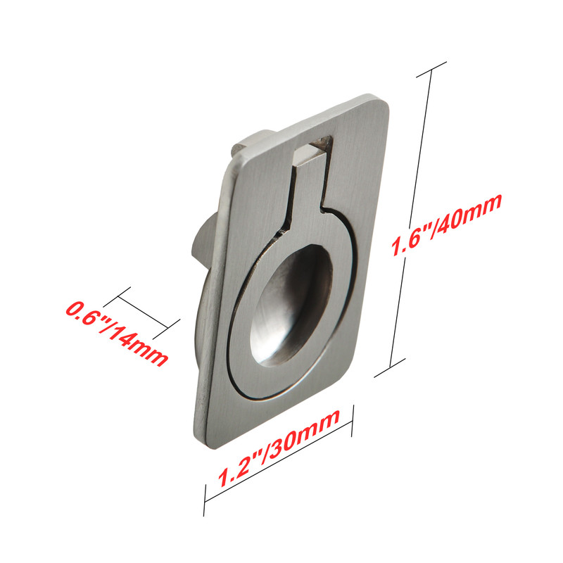 HW299PLBN021 Kent Drop Ring Cabinet Pull, 1.6 in., Brushed Nickel - Pack of 5