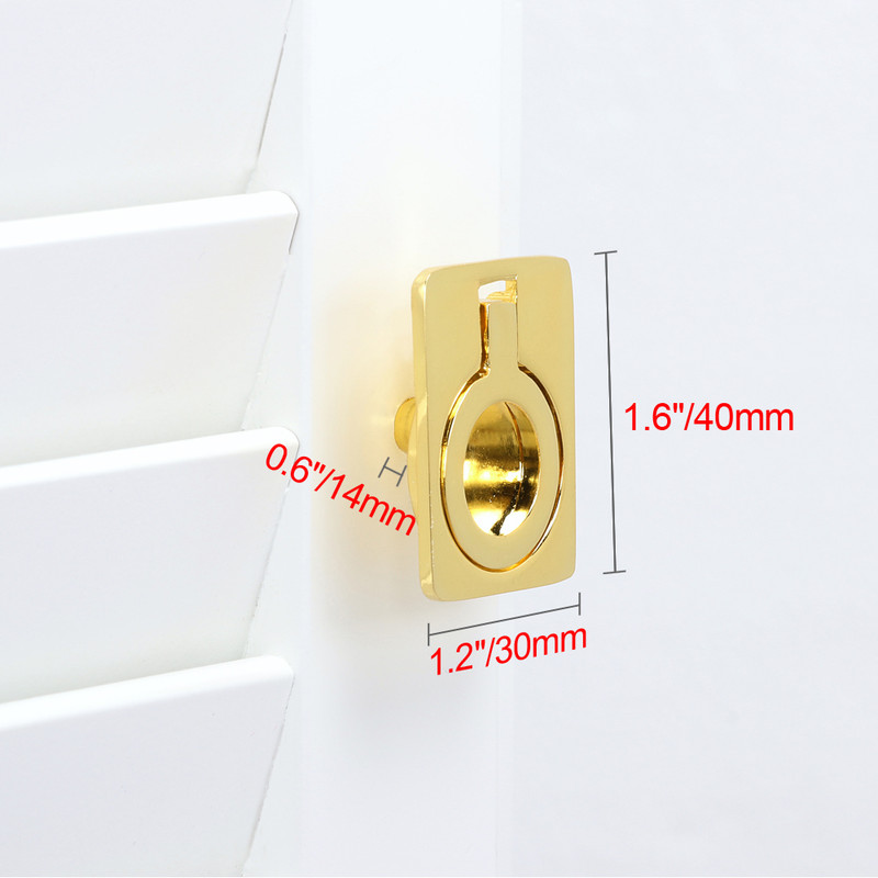 HW299PLGD021 Kent Drop Ring Cabinet Pull, 1.6 in., Polished Gold - Pack of 5