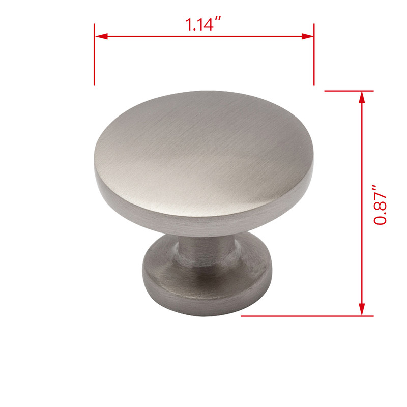 HW356BN Emme Brushed Nickel Ring Cabinet Pull, 1.14 in. Dia. - Pack of 5