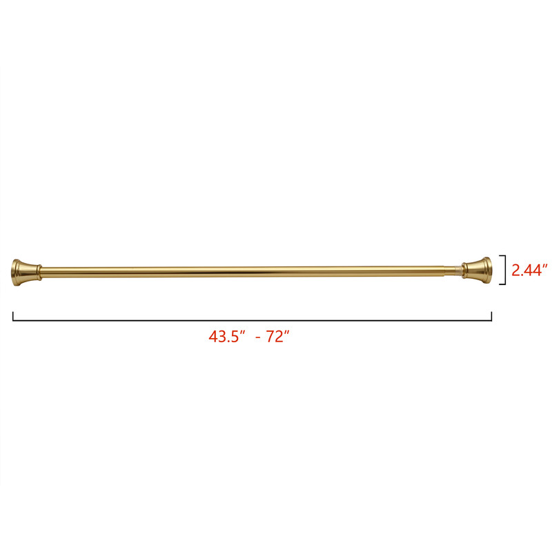 Picture of Utopia Alley F72GD 72 in. Adjustable Shower Curtain Tension Rod&#44; Gold Finish