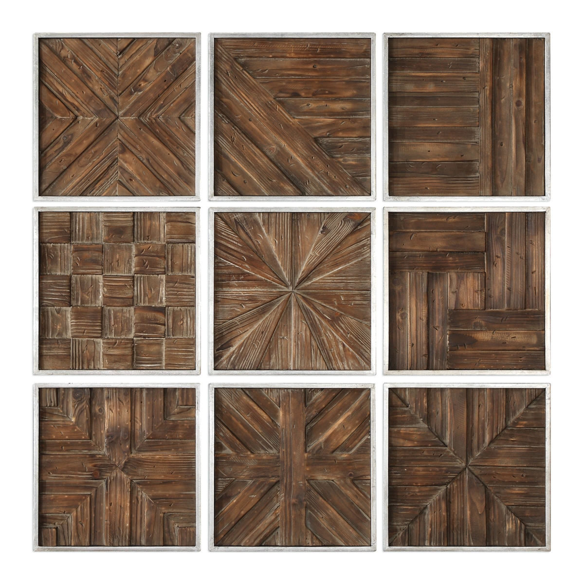 Picture of 212 Main 04115 Bryndle Rustic Wooden Squares  Set of 9